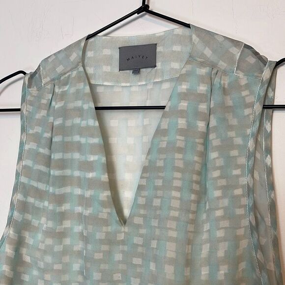 Maiyet Shirt Tail Silk Top 10/40 - Picture 5 of 8